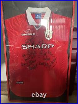 Manchester United 1999 Champions League Winners Umbro Home Shirt Signed