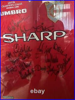 Manchester United 1999 Champions League Winners Umbro Home Shirt Signed