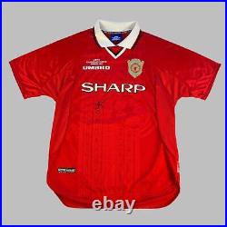 Manchester United 1999 European Home Shirt 2 Star Beckham Signed