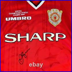 Manchester United 1999 European Home Shirt 2 Star Beckham Signed