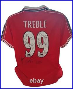 Manchester United 1999 Shirt Signed By 13 Players