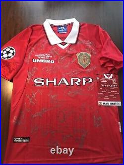Manchester United 1999 Treble Season Signed Jersey 100% Authentic COA