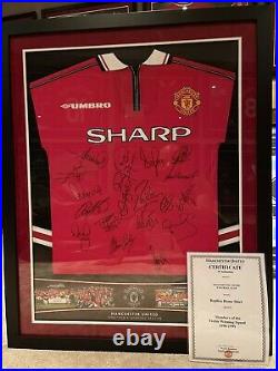 Manchester United 1999 Treble Winners Signed Shirt Jersey Beckham