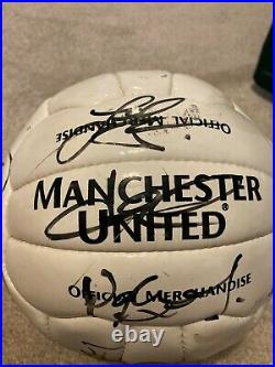 Manchester United 1999 Treble Winners Signed football Ferguson Beckham etc