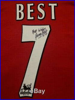 Manchester United 2001 Number 7 Shirt Signed By George Best With Guarantee