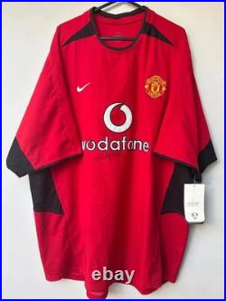 Manchester United 2002/04 home BNWT Nike mens XL (signed by Nicky Butt no COA)