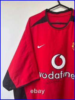 Manchester United 2002/04 home BNWT Nike mens XL (signed by Nicky Butt no COA)