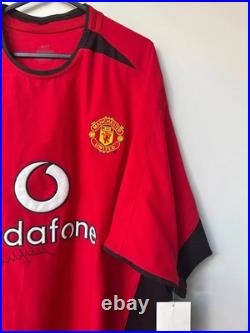 Manchester United 2002/04 home BNWT Nike mens XL (signed by Nicky Butt no COA)