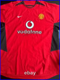 Manchester United 2002/04 home BNWT Nike mens XL (signed by Nicky Butt no COA)