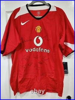 Manchester United 2004-2006 Home Football Shirt Size XLARGE New With Tags SIGNED