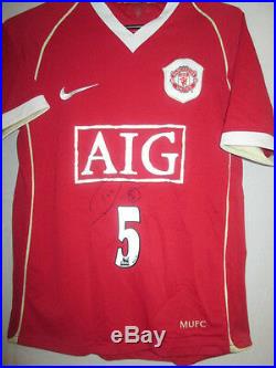 Manchester United 2006-2007 Rio Ferdinand Signed Home Football Shirt COA /33039