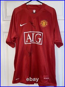 Manchester United 2007/08 Genuine Shirt Signed By Park And Irwin Man Utd U