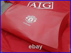 Manchester United 2007 2008 2009 home shirt sign Ferdinand Evra Park Fletcher