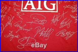 Manchester United 2007 Premier League Champions Home Shirt Signed By 24 Players