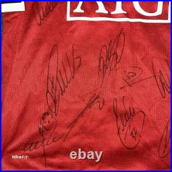 Manchester United 2008 Champions League Winners Squad Signed Shirt with club COA