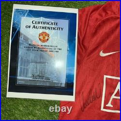 Manchester United 2008 Champions League Winners Squad Signed Shirt with club COA