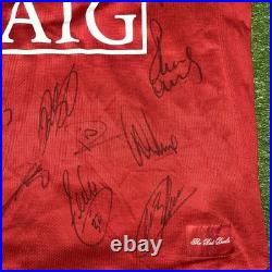 Manchester United 2008 Champions League Winners Squad Signed Shirt with club COA