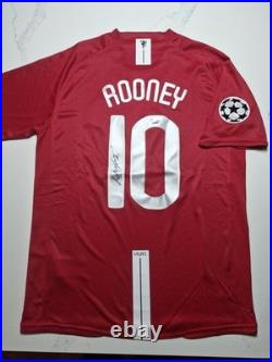 Manchester United 2008 Home Shirt Signed By Legend WAYNE ROONEY ACG certified