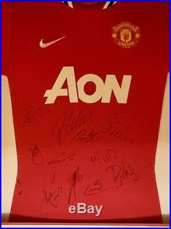 Manchester United 2010-2011 Framed Team Signed Shirt
