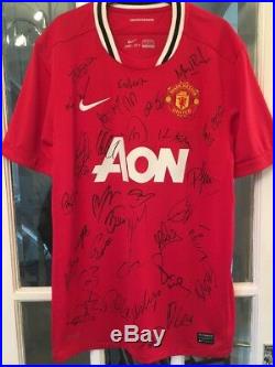 Manchester United 2011/12 Fully Signed Shirt Ferguson, Giggs, Scholes, Rooney