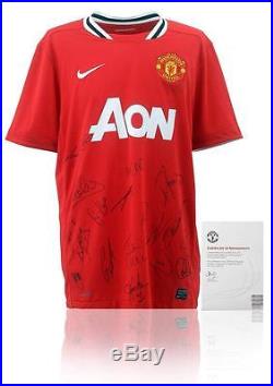 Manchester United 2011/12 Squad Signed Shirt AFTAL Official Club Certificate