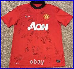 Manchester United 2012 Squad Signed Shirt Inc. Rooney, Giggs, Van Persie etc
