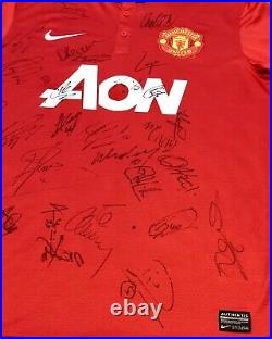 Manchester United 2012 Squad Signed Shirt Inc. Rooney, Giggs, Van Persie etc