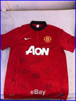 Manchester United 2013/14 Squad Signed Shirt