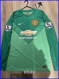 Manchester United 2014/15 Goalkeeper Shirt Brand New Adults(m)signed By 1 De Gea