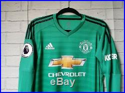 Manchester United 2018 2019 #1 De Gea Match Issue & Signed Football Shirt Size 5