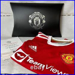 Manchester United 2021/2022 Home Shirt Squad Signed MUFC COA