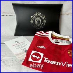 Manchester United 2021/2022 Signed Home Shirt Sancho MUFC COA
