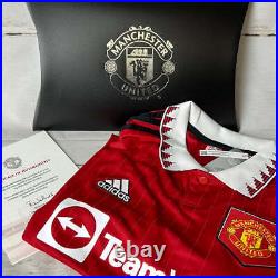 Manchester United 2022/2023 Signed Home Shirt Bruno Fernandes MUFC COA