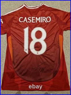 Manchester United 24/25 Home Shirt Signed By Brazilian Midfielder Casemiro Manchester United 24/25 Home Shirt Signed By Brazilian Midfielder Casemiro