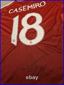 Manchester United 24/25 Home Shirt Signed By Brazilian Midfielder Casemiro Manchester United 24/25 Home Shirt Signed By Brazilian Midfielder Casemiro