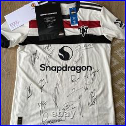 Manchester United 24/25 Third Shirt Signed by squad club COA
