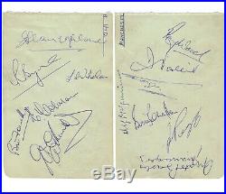Manchester United 2 X Hand-signed Album Pages Signed X 13 1957 Busby Babes