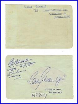 Manchester United 2 X Hand-signed Album Pages Signed X 13 1957 Busby Babes