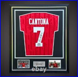 Manchester United 92-94 Eric Cantona- Signed And Deluxe Framed Shirt £399 Manchester United 92-94 Eric Cantona- Signed And Deluxe Framed Shirt £399