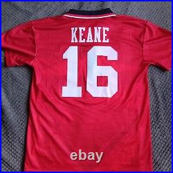 Manchester United 94 96 Number 16 Retro Home Shirt Signed Roy Keane