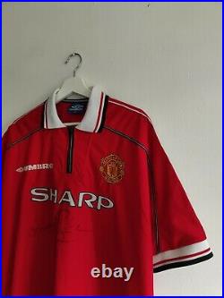 Manchester United 98/00 Shirt Signed By Gary Neville And Roy Keane XXL