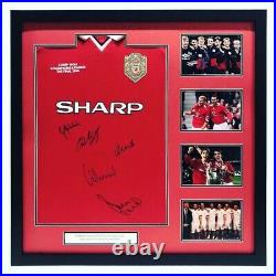 Manchester United 99 Shirt signed by, Giggs, Scholes, P & G Neville, Butt