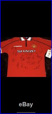 Manchester United 99 Treble Winning Signed Shirt! With COA