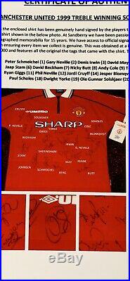 Manchester United 99 Treble Winning Signed Shirt! With COA