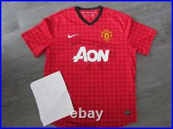 Manchester United AON Multi Hand Signed by 9 Players Football Shirt XL Manchester United AON Multi Hand Signed by 9 Players Football Shirt XL