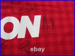 Manchester United AON Multi Hand Signed by 9 Players Football Shirt XL Manchester United AON Multi Hand Signed by 9 Players Football Shirt XL