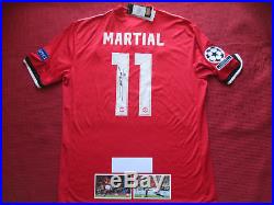 Manchester United Anthony Martial Signed Europa League 2017 Home Shirt- Bnwt-coa