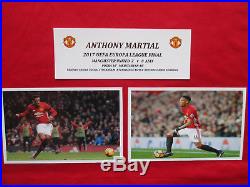 Manchester United Anthony Martial Signed Europa League 2017 Home Shirt- Bnwt-coa