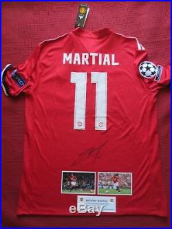 Manchester United Anthony Martial Signed Europa League 2017 Shirt Jersey Proof
