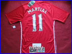 Manchester United Anthony Martial Signed Home 2016/17 Shirt Jersey Photo Proof